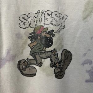 Stussy Tie-Dye weed smokin Graphic T-Shirt Adult XL reggae